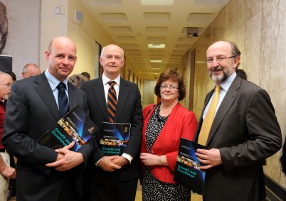 Pictured at the launch of the RCSI strategic plan for the Faculty of Medicine and Health Sciences 2013 – 2017 (l-r) is Professor Philip Nolan, President of NUI Maynooth; Professor Cathal Kelly, CEO/Registrar,RCSI; Professor Hannah McGee, Dean of the Faculty of Medicine and Health Sciences, RCSI; and Professor Brian MacCraith, President of Dublin City University (DCU). 