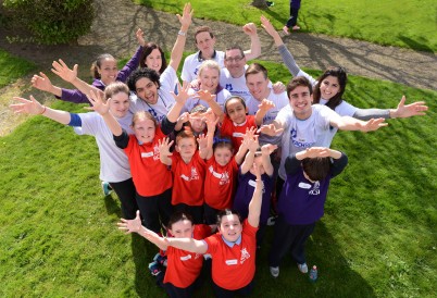 Pictured with the red team during the Annual REACH RCSI Sports Day are the RCSI student and staff volunteers. More than 100 local boys and girls from St. Enda's Primary School, Whitefriar Street, Dublin 2 and Presentation Primary School, Warrenmount, Dublin 8 took part in the Sports Day on Thursday 10th April 2014. 