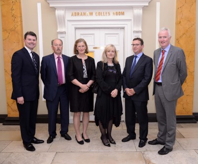 Pictured (l-r) at a Head and Neck symposium at RCSI held for ‘World Head and Neck Cancer Day’ is Prof James Paul O'Neill, Professor of Otolaryngology, RCSI, Beaumont Hospital; Mr Tadgh O'Dwyer, Head and Neck Surgeon, Cancer Genetics Service, Mater Private Hospital; Dr Denise MacCarthy, Senior Lecturer-Consultant, Dublin Dental Hospital;  Ms Laura Viani, Consultant ENT Surgeon, Beaumont Hospital and RCSI Council member; Prof Aongus Curran, ENT Surgeon, St.Vincent's Hospital, Professor of Oto-Rhino-Laryngology, UCD; and Mr Rory McConn-Walsh, Consultant Otolaryngologist Head & Neck Surgeon, Beaumont Hospital, Senior Lecturer in Otolaryngology, RCSI. On Monday 27th July 2015, RCSI hosted a Head and Neck Symposium to raise awareness of head and neck cancer as well as highlighting its risks and promoting early detection and preventing of such cancers. The symposium was organised by Professor James Paul O’Neill, Head of the Department of Otolaryngology, RCSI in conjunction with the International Federation of Head Neck Oncologic Societies (IFHNOS).