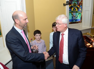 Pictured (l-r) at the Faculty of Medicine and Health Sciences dinner is Professor Conor Murphy, Professor of Opthalmology, RCSI who delivered the Inaugural Lecture; and Professor Patrick Broe, President, RCSI. 