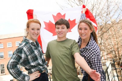 Pictured before the 2014 RCSI International Night which took place in the Mansion House on Friday 7th March are (l-r) Samantha Olsen, Canada; Niall Harney, Ireland ; and Jordan Lim, Canada