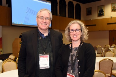 Pictured (l-r) at the recent 2nd Annual SPHeRE Conference IS Professor Anthony Staines (DCU) and Professor Susan Smith (Dept Of General Practice, RCSI). The conference was held at RCSI on the 29th February. 