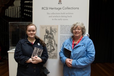 Pictured (l-r) is Ciara Dorgan and Maire O’Donovan (Psychiatry). RCSI’s 1916 Commemorative Programme will run until 17 April. This will consist of an exhibition and supporting lecture series. Visitors will be transported back in time 100 years as some displays will give them a great insight into what life was like in the College before, during and after the insurgents seized the building. Visit rcsi.ie/2016 for details and to register for this free event.