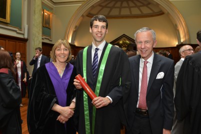 Pictured (l-r) is Prof Mary Leader (Head of Dept of Pathology RCSI), Francis Keeling (Membership of the Faculty of Dentistry, RCSI), and Dr Frank Keeling. Francis was among 510 healthcare professionals who graduated with their postgraduate award at the annual RCSI July Fellows, Members & Diplomates Conferring Ceremony held at the College of Monday 4th July 2016