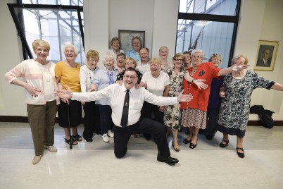 More than 300 senior citizens visited RCSI on 7th July for an evening of entertainment, dinner, music and dancing for local senior citizens living in the catchment area of the College. Music was provided on the night by 'Ronan Collins and the Sugar Cubes' showband.  Frank Donegan (RCSI Head Porter) is pictured with is Josie Sheehan, Carmel King, Mary Powell, Rita Donoghue, Vera Geoghegan, Helen Donegan, Ann Boyle, Olive Manners, Tilly Gantly, Berry Parker, Madge Prder, Chris Byrne, Better Parker and Sister Hilda from The Golden Wonders Club all of whom attended the event