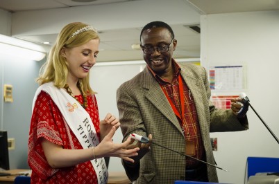 Pictured (l-r) is Elysha Brennan with Dr Frank Madinda, Head of Surgery in ALMC hospital in Arusha Tanzania, practising surgical skills in the RCSI/COSECSA mobile surgical skills unit. Elysha wrote about her recent visit to Tanzania, which included training hospitals supported by the RCSI/COSECSA partnership in the Irish Times http://www.irishtimes.com/life-and-style/health-family/rose-of-tralee-and-doctor-to-be-elysha-brennan-in-tanzania-1.2751720