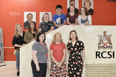 Pictured at the wrap-up event of the 2016 Research Summer School, held at the College on Friday 29th July, is the School of Physiotherapy group with (front row l-r) Dr Sarah O’Neill, Director of the Research Summer School ; Dr Helen French and Louise Keating, both lecturers in the RCSI School of Physiotherapy. 