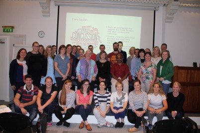 Pictured are the 37 participants of Physiotherapy Concussion course, run by Dr Dara Meldrum of the RCSI School of Physiotherapy on 2nd and 3rd September. The Course reviewed the current information on concussion with respect to pathophysiology, epidemiology and biomechanics of concussion, along with pertinent information regarding diagnosis and negative outcome following this injury. The course featured two guest speakers, who are pictured seated in the centre of second row from front, Professor Susan Whitney and Dr Anne Much from the University of Pittsburgh Medical Centre. 