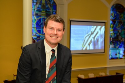 Pictured is Prof James Paul O’Neill, Professor of Otolaryngology, Head and Neck Surgery, RCSI, who delivered the Inaugural Lecture before the 2016 Dean’s Award. His talk, delivered to guests in the Albert Theatre at 123 St Stephen’s Green on 21st October, was entitled <em>‘Head and Neck Cancer Surgery - Where we are.... Where we need to be...'</em>