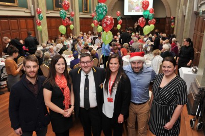 Pictured are the RCSI staff who volunteered to help more than 100 local senior citizens have a great afternoon at the annual REACH RCSI Senior Citizens Christmas Lunch on Thursday 1st December (l-r) is Noel Colfer (REACH), Maria Kelly (REACH), Frank Donegan (Head Porter), Sarah Moore (Conference & Events), John O’Brien (MCT) and Anne Marie Lyons (School of Nursing). This tradition has being going on at the College for the past 30 years and marks the beginning of the festive season at RCSI. 