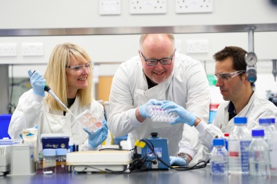 Pictured (l-r) is Dr Graham Cotton, Senior R&D Group Leader, Almac Discovery; Professor Tracy Robson, Head of Molecular & Cellular Therapeutics, RCSI; and Professor Tim Harrison, Vice President Discovery Chemistry, Almac Discovery. RCSI and Almac Discovery have announced a major research collaboration that aims to gain a new understanding of how to target tumour cells that are resistant to cancer therapies and cause cancer to spread to other parts of the body. The research has the potential to improve the 20 per cent survival rate in ovarian cancer. 