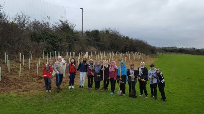 This week is National Tree Week and to mark this, 12 RCSI students and some staff members planted more than 200 native trees – which were oak, rowan, beech and silver birch trees at an event in the College’s grounds in Dardistown on Saturday the 11th March. Pictured is Dr Darren Griffith (Pharmaceutical & Medicinal Chemistry), Professor Brendan Kavanagh (Anatomy) and our and 12 student volunteers. Photos are courtesy of Fatemah Sadeq, RCSI medicine student