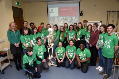 Pictured (l-r) is Dr Helen French, Louise Keating and Mary Boyd (School of Physiotherapy) alongside the 25 transition year students who took part in the second annual ‘Transition to Health’ programme from 27th- 28th of February. The programme aimed to enable the students to enhance their physical and mental health and well-being, as well as to introduce them to the use of cutting edge technology in health.  The programme was delivered by School staff; Louise Keating (programme coordinator), Dr Helen French, Mary Boyd and Dr Ailish Malone, as well as TERG researchers; Dr Alan Ryan and Emily Ryan and dietician, Orla Walsh and sports psychologist, Dr Olivia Hurley, with the administrative assistance of Jen Kelly (Conference & Events).  