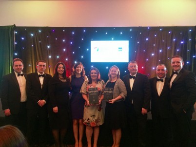 Pictured (l-r) is the Estates team of Colm Murray, Darren O'Leary, Anabel Dominguez, Emese Balogh, Yvette Moffatt, Collette Power, Ken Gormley, Bryan Sheils and Ronan Baxter (Missing from picture is Fergus Durcan and Liz McNichol). The Estate and Support Services Department of RCSI has won two awards at the annual Facilities Management Awards, held last night in the Ballsbridge Hotel, Dublin. The RCSI team picked up the ‘Overall Excellence in Facilities Management' and ‘Excellence in Health & Safety' awards.  