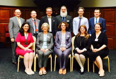 Pictured are faculty from East Tennessee State University (ETSU) Faculty of Health Sciences with staff from RCSI’s School of Pharmacy who delivered an Interprofessional Collaboration masterclass on 23rd May at the College. The event was attended by doctors, pharmacists and nurses from all over Ireland and was entitled, ‘The Journey to Team-Based Healthcare’. Pictured (l-r back row) is Dr Larry Calhoun (ETSU), Dr Matthew Lynch (RCSI), Dr Brian Cross (ETSU) and Dr Reid Blackwelder (ETSU), Darragh Scannell (RCSI), Prof Paul Gallagher (RCSI), (l-r front row) Dr Aisling Reast (IIOP), Dr Wilsie Bishop (ETSU), Dr Debbie Byrd (ETSU), Dr McKenzie Calhoun(ETSU) and Catriona Bradley (IIOP).