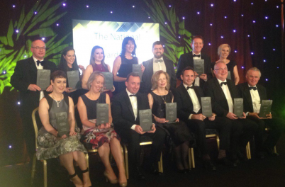 Mr Bryan Sheils, representing RCSI, pictured with the other award winners on the night