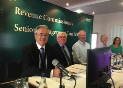 Prof. Ciaran O’Boyle pictured with Commissioner Liam Irwin; Chairman of the Irish Revenue Commissioners, Niall Cody; Commissioner Gerry Harrahill; and Conference Chair, Niamh Corby.