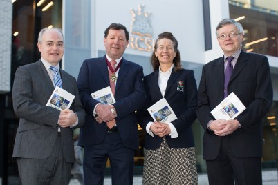 Pictured at RCSI Charter Day at the launch of a Code of Practice for Surgeons, developed by RCSI were (L-R) Professor Sean Tierney, Dean of Professional Development and Practice and Professor John Hyland, RCSI President with Ms Camilla Carroll and Mr Joe O’Beirne, members of the Professional Development and Practice Committee. The Code aims to consolidate the national guidelines which surgeons are obliged to follow. It also provides guidance on how a surgeon should deal with a situation where they feel their ability to meet their professional responsibilities is compromised.