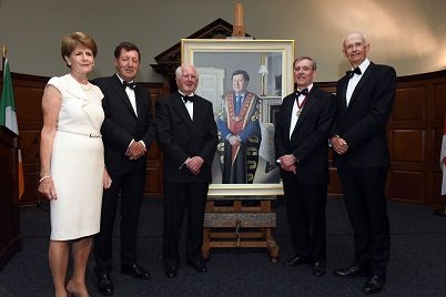 Pictured (l-r) is Ann Hyland, Prof John Hyland, RCSI President, Artist Carey Clarke, Mr Kenneth Mealy and Prof Cathal Kelly, RCSI CEO/Registrar 