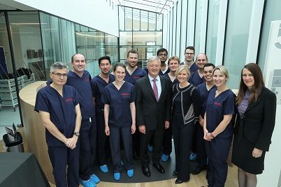 Pictured (l-r) are faculty and participants of the RCSI Memorial Sloan Kettering Cancer Center Urology Bootcamp which took place in the state-of-the-art training facilities at the National Surgical and Clinical Skills Centre at RCSI from 11-14 June 2018