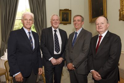 Pictured at the Joint Committee on Surgical Training meeting, recently held at RCSI, are Professor David Galloway, President, RCPS Glasgow, Professor Derek Alderson, President, RCS England, Mr. Kenneth Mealy, President, RCSI and Professor Mike Lavelle-Jones, President, RCS Edinburgh. The Joint Committee on Surgical Training is the intercollegiate meeting of representatives of training bodies of all surgical specialties.