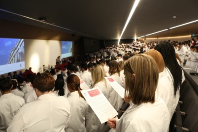 The RCSI White Coat Ceremony for incoming 2018 students will take place on Tuesday, 11 September. The ceremony will be live streamed for friends and family to watch around the world, from from 5:30pm (GMT). Watch here. The White Coat Ceremony is undertaken in the first week in College as a common ceremony for all Medicine, Pharmacy and Physiotherapy students and Physician Associates – to mark their new role as student health professionals.