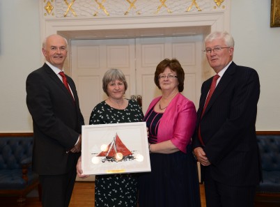 Pictured (l-r) is Prof. Cathal Kelly, CEO, RCSI; Ms Deirdre Hyland, Research Nurse, Clinical Research Centre, RCSI Education and Research Centre, Beaumont Hospital who was presented with the Support Dean's Award Beaumont Hospital, who was awarded the Support Dean's Award; Prof. Hannah McGee, Dean of the Faculty of Medicine and Health Sciences, RCSI; and Professor Patrick Broe, President, RCSI. 