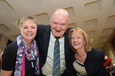 Pictured (l-r) is Kate Smith, President's Office; George Hook, rugby pundit and broadcaster (who delivered the 22nd Carmichael Lecture at RCSI); and Patricia Kinane, CEO's Office. The Carmichael Lecture was part of the Millin 2013 programme