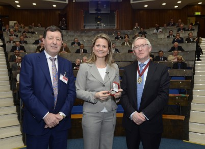 Pictured (l-r) is Professor John Hyland, Vice-President, RCSI;  Dr Carol-Ann Moulton, Professor and Staff Surgeon at the Department of Surgery, University of Toronto; and Mr Declan Magee, President, RCSI. Dr Moulton gave the Johnson & Johnson lecture, entitled "The Vulnerability of the Surgeon in Shining Armour" at the 2015 Charter Day Meetings held from 5-7 February. 