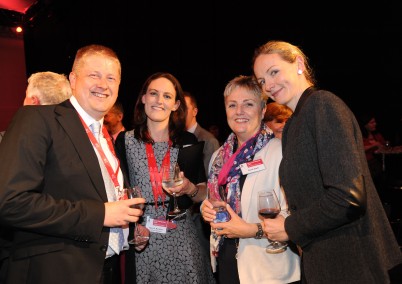  Pictured (l-r) at the Opening Celebration of the RCSI Gathering, in Dublin’s Convention Centre, was Barry Holmes, Director of Human Resources; Niamh Burdett, Communications Manager; Kate Smith, President’s Office and Deirdre Hyland, Human Resources. The ‘RCSI Gathering’ celebrations in the Convention Centre Dublin. More than 500 healthcare professionals from 21 countries around the world came back to Dublin for the RCSI Gathering. The three day event included an International Higher Education Forum with speakers coming from around the world, representing the very best in their field of expertise and an action packed weekend of social events.  