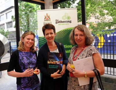 Pictured (l-r) at the launch of the strategy for the Faculty of Medicine and Health Sciences 2013 - 2017 is Muireann O'Keeffe and Pauline Joyce from the Institute of Leadership, RCSI; and  Professor Teresa Pawlikowska.