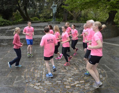 Due to phenomenal demand, extra spaces are now available on the RCSI Breakers running programme. Follow the link below to find out about how you can Be an RCSI Breaker, the initiative that caters for all levels of fitness. Pictured (far left) is Irish running champion Catherina McKiernan, with RCSI staff as they warm up in St. Stephen's Green. /staff-centre/rcsi-breakers-2 