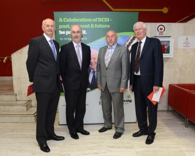 Pictured (l-r) at the International Education Forum are Prof. Cathal Kelly, CEO / Registrar, RCSI; Mr Seán O Foghlú, Secretary General of the Department of Education and Skills; Minister for Education and Skills, Mr Ruairi Quinn TD; and Prof. Patrick Broe, President of RCSI. The Minister opened the RCSI Gathering’s International Higher Education Forum: New Horizons for Ireland today.  Healthcare and higher education professionals from 21 countries around the globe are in Dublin for two days to share ideas and best practice on the future of higher education. RCSI has invested in planning and promoting the event among the medical diaspora with a view to further expanding on international educational and medical alliances in the future. 