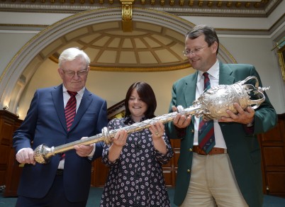 Pictured (l-r) is Mr Joe Duignan, retired Consultant Surgeon; ; Meadhbh Murphy, Archivist, Mercer Library  and Prof Clive Lee, Head of Department of Anatomy, RCSI. RCSI (Royal College of Surgeons in Ireland) will run a series of historic public talks and tours of the main building at St. Stephen’s Green as part of National Heritage Week this August. On each night from 27-29th August, RCSI will host a lecture that highlight’s different aspects of the College’s illustrious heritage. The topics of these lectures, to be held in the Albert Lecture Theatre on each evening at 6pm, will be”Beguiling and Brilliant: The Medics of RCSI” by Meadhbh Murphy, Archivist at the RCSI Mercer Library (on Wednesday 27th August); “The Role of Surgeons in World War I” by Mr Joe Duignan, retired Consultant Surgeon and former member of the RCSI Council (on Thursday 28th August); and “Surgeons’ Halls” by Professor Clive Lee, Head of RCSI Department of Anatomy (on Friday 29th August). The historic tours of RCSI, which take place at 11am and 4pm on each day, will be led by Head and Deputy Head Porters, Frank Donegan and Bryan Sheils. During the tour attendees will learn the history of the College, the local area and the part it has played in Irish history including when the building was seized by rebels led by James Mallin and Constance Markievicz during the 1916 Easter Rising. Register now at www.rcsi.ie/heritageweek2014