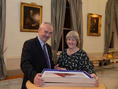 Pictured (l-r) are Ms Deirdre Hyland, Research Nurse, Clinical Research Centre, RCSI Education and Research Centre, Beaumont Hospital who was presented with the Support Dean's Award being congratulated by Prof. Dermot Kenny, director of the Clinical Research Centre (CRC), Beaumont Hospital. 