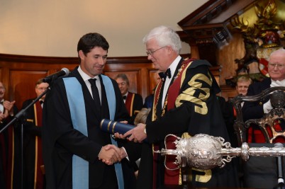 Pictured (l-r) is international icon for Irish golf Padraig Harrington being awarded an Honorary Fellowship of RCSI by Prof Patrick Broe, RCSI President at a ceremony last night in the College