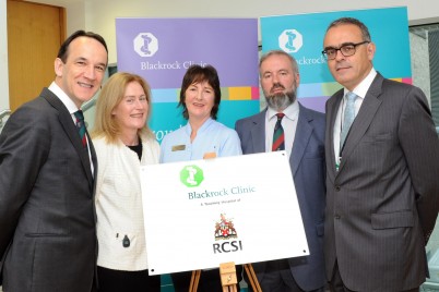 RCSI and Blackrock Clinic staff celebrated the long standing relationship between the two institutions at a reception in Blackrock Clinic on Monday 16th June. The reception was held to unveil a plaque that names Blackrock Clinic a Teaching Hospital of RCSI. Pictured (l-r) are Professor Arnie Hill, Head of RCSI School of Medicine; Ms Carmel Mangan, Director of Nursing, Blackrock Clinic; Ms Moira Hennessy, Blackrock Clinic; Dr Tom Farrell, RCSI; Mr Bryan Harty, CEO, Blackrock Clinic