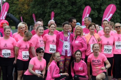 More than 60 staff members took part in the Breast Cancer Ireland Great Pink Run on Saturday in the Phoenix Park. RCSI staff represented well at the race with 4 RCSI staff finishing in the top 15! Kieran Murphy finished in 8th place, followed by Frank Doyle (9th), Robert Magee (10th) and Clare Sullivan (13th and second female to finish). The race was a huge personal achievement for many staff members who had never run before and successfully took part in the RCSI Breakers lunchtime running programme