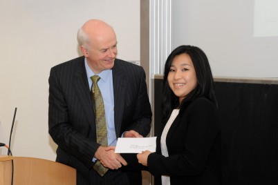 Pictured (l-r) are Professor Cathal Kelly, CEO, RCSI and Shu Ying Ho, runner-up in the Health Professions Education Award category.