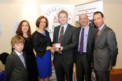 Pictured (l-r) are Andrew Burke, Dr Safia Sayed, Dr Jacintha More O'Ferrall, Mr Philip O'Halloran (winner of the Mr Kamal Sayed Prize in Neurosurgery), Professor Ray Stallings, Director of Research, RCSI, and Mr Amo Sayed.