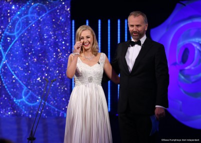 Pictured is RCSI medicine student Elysha Brennan who was crowned the Rose of Tralee on Tuesday 18th August with RTE presenter Dáithí Ó Sé. Elysha is going into her third year at RCSI this September and represented Meath in the competition.