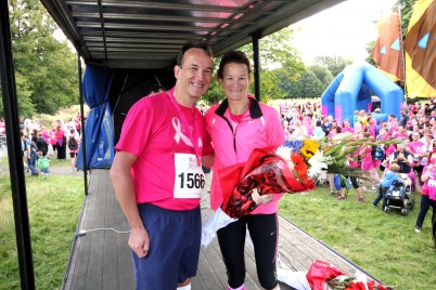 Pictured (l-r) are Professor Arnie Hill and Sonia O'Sullivan. Over 4000 turned out in various shades and guises of Pink to Run, Jog and Walk the 10k and 5k distances as part of this years Great Pink Run on Saturday morning in the Phoenix Park. The sun shone on all participants and family supporters as they made their way around the Race Route to the Finishing line.  RCSI was very well represented with 40 or so staff members participating including Cathal Kelly; Arnie Hill; Leonie Young & her family; Fiona Bane, Rob Magee amongst a host of others.  Breast Cancer Ireland would like to thank all for participating and helping us raise significant funding to support our ongoing pioneering research efforts  