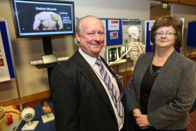 Pictured (l-r) at the RCSI Open Day is Prof Brendan Kavanagh, Associate Professor of Human Biology; and Prof Hannah McGee, Dean of the Faculty of Medicine and Health Sciences. Over 400 students attended the open day at the College on 2nd January.