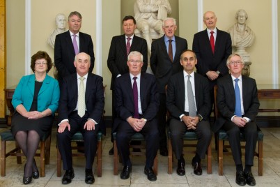 A new RCSI College Board has been established to provide oversight for the Senior Management Team of RCSI on the day to day management of the College’s wider business interests. The Board’s inaugural meeting was held in the College on Thursday 9th April. Pictured (front row l-r) Professor Hannah Magee, Dean Faculty of Medicine and Health Sciences; Mr Justice Peter Kelly, Lay Member of the RCSI Council; Professor Patrick Broe, President RCSI; Professor the Lord Ara Darzi; Mr Declan Magee, RCSI Vice-President; (back row l-r) Mr. Michael Kevin O'Malley, RCSI Council Member; Professor John Hyland, RCSI Council Member; Mr Willie Cotter, Lay Member of the RCSI Council; and Professor Cathal Kelly, CEO / Registrar RCSI