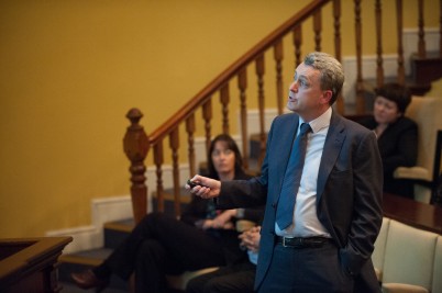 Pictured is Prof Donal O Shea, Head of Dept of Pharmaceutival and medicinal chemistry, giving the Inaugural Lecture held in the Albert Theatre on Friday 17th October 2014