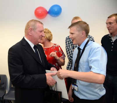 Pictured (l-r) is Pat Connolly and Gary McNulty at Pat's retirement reception which was held in the Education & Research Centre, Beaumont Hospital.