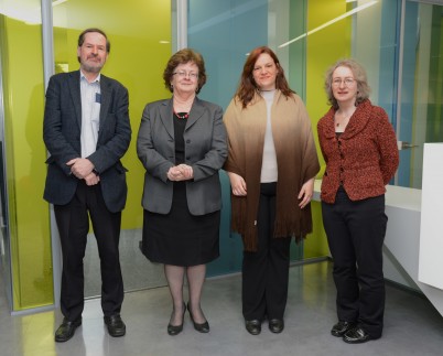 Pictured (l-r) is Professor John Waddington, MCT, Professor Hannah McGee, Dean of the Faculty of Medicine and Health Sciences, RCSI; Professor Vanessa Abilio, Federal Universialy of Sao Paulo, Brazil; and Professor Niamh Coady. Professor Abilio will be in Dublin until 1st December, during which time she will meet up to 50 leading Irish researchers to discuss topics for collaborative research ranging from physics to psychosis. Her visit is coordinated by the RCSI School of Postgraduate Studies.