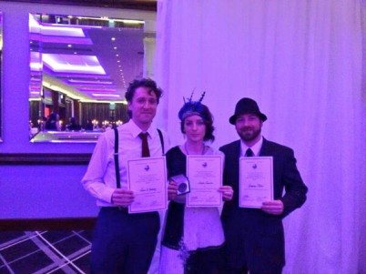 Pictured (l-r) is Cian O’Leary, Elaine Quinlan (both PhD students) and  Dr Greg Miller (postdoc) who were all prize winners at the 20th Annual Conference of the Bioengineering Section of the Royal Academy of Medicine in Ireland (RAMI), which was held on the 24th and 25th of January in Limerick. The RCSI Tissue Engineering Research Group had a very successful weekend in which Elaine Quinlan,  took the RAMI Bronze medal for best overall presentation of the conference with her talk entitled ‘Collagen-Hydroxyapatite Scaffolds for the Release of Growth Factors to Promote Bone Repair’. Cian O'Leary was awarded 1st prize in the Established Researcher - Tissue Engineering category for his presentation entitled ‘Bilayered Collagen-GAG Scaffolds for Respiratory Tissue Engineering: Improving Tracheobronchial Scaffold Design’. Finally, Dr. Greg Miller was awarded 1st prize in the Postdoctoral Researcher Category for his presentation entitled ‘Mechano-regulation of induced in vivo skeletal tissue differentiation’. 