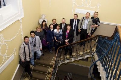 Pictured (9 & 10 from l-r) is Dr Orna Tighe, Vice Dean for Student Affairs, and Professor Clive Lee, Head of Department of Anatomy, RCSI and members of the teaching staff in the Medical Faculty of the Mordovian State University. The group visited RCSI on the 20th August where they learned about the operations and history of the College and its international sites and the structure of RCSI’s medical programme