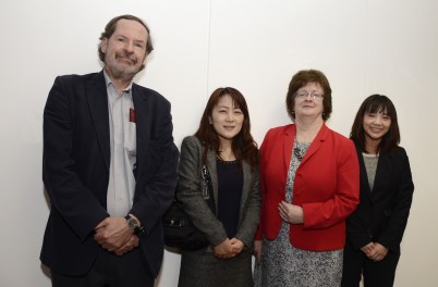 Pictured (l-r) are Professor John Waddington, MCT; Professor Hiroko Ikeda, Professor Hannah McGee, Dean of the Faculty of Medicine and Health Sciences; and Ms Naomi Yonemochi. The School of Postgraduate Studies in collaboration with Molecular and Cellular Therapeutics (MCT) is hosting Professor Hiroko Ikeda and Ms Naomi Yonemochi’s (Hoshi University, Tokyo) visit to RCSI this week. The visit is funded by SFI under the auspices of ISCA Japan programme. The main aim the visit is to discuss potential collaboration between Hoshi University and RCSI. Meetings will take place with the Dean, CEO and Director of Research during the visit, as well as 3U Partners, DCU and Maynooth University.